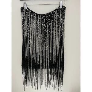 Nasty Gal Beaded Sequin Festival Skirt Sz 8